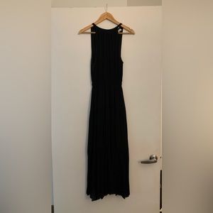 Wilfred black high neck maxi dress